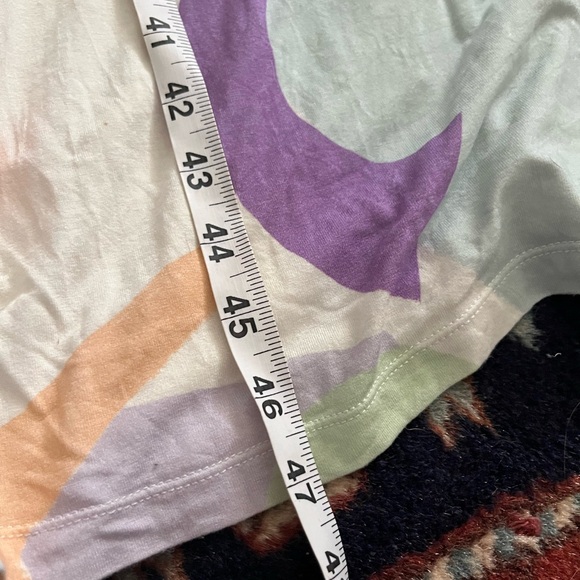 Alice + Olivia Multicolor geometric tank Sleeveless Midi Dress blue orange 6 - Picture 9 of 9